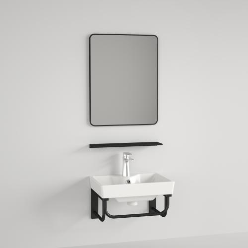Zestaw umywalkowy DELTA 41 z lustrem i półką D41200 SANOTECHNIK