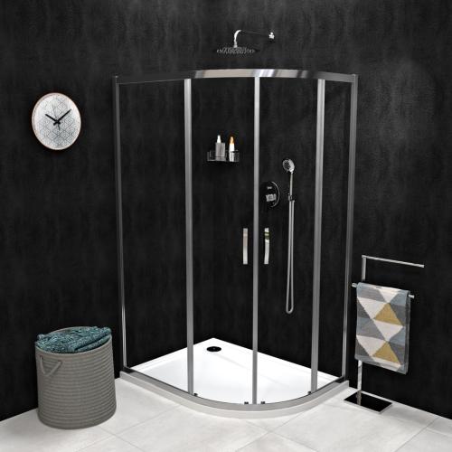 SIGMA SIMPLY kabina prysznicowa półokrągła 1000x800 mm, R550, szkło czyste GS1080