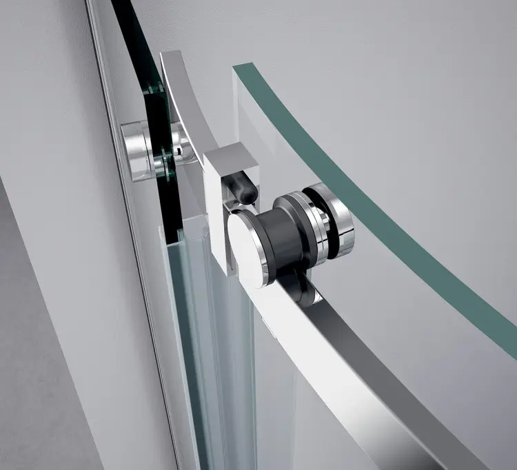 THRON ROUND kabina prysznicowa półokrągła 900x900 mm, szkło czyste, prawa TL2690R-5005  rolki