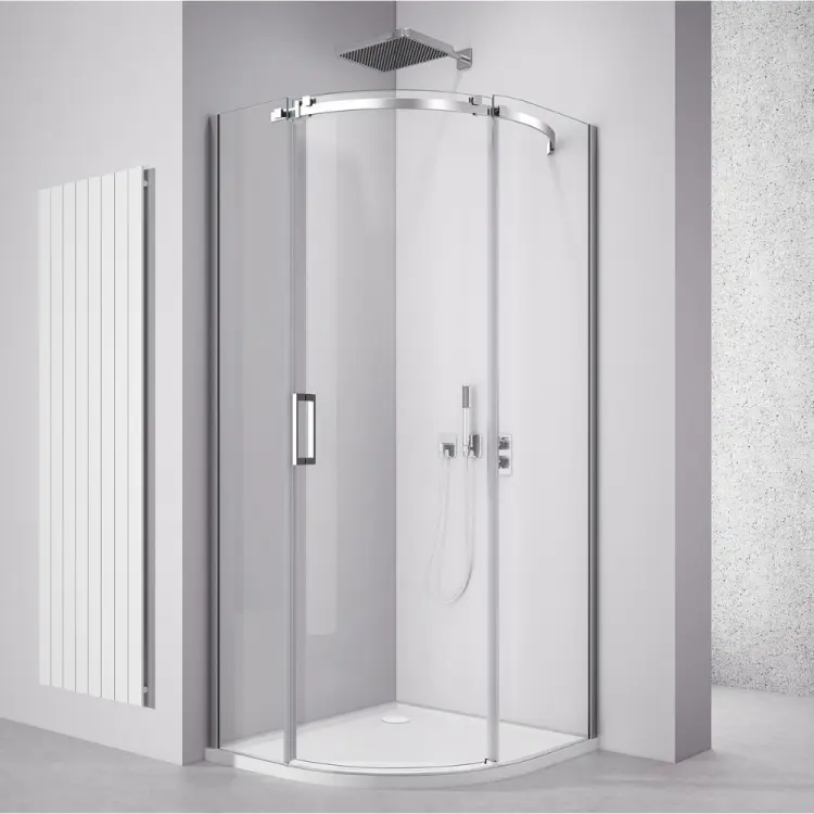 THRON SQUARE kabina prysznicowa półokrągła 900x900 mm, szkło czyste, prawa TL2690R-5002
