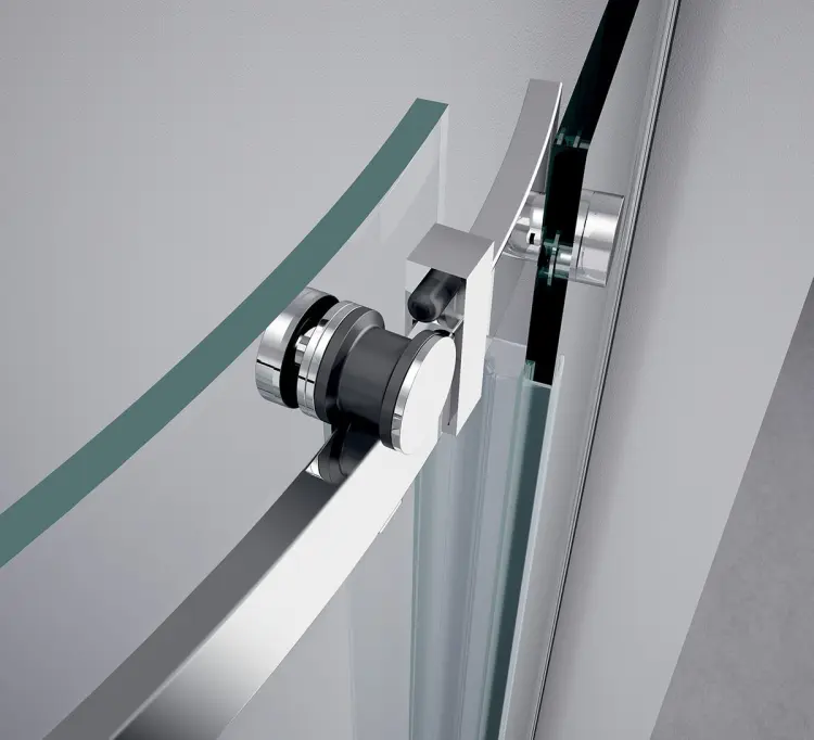 THRON ROUND kabina prysznicowa półokrągła 900x900 mm, szkło czyste, lewa TL2690L-5005 rolki