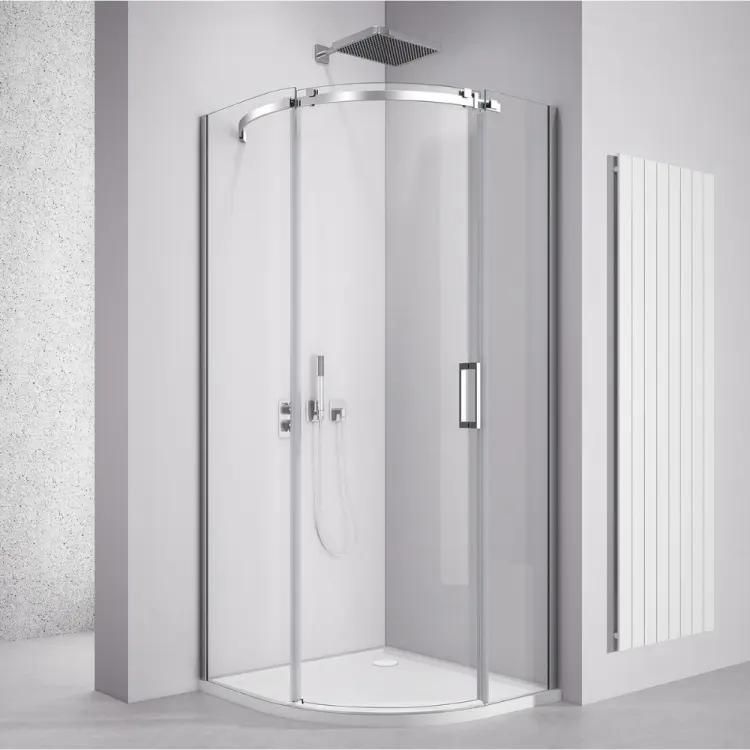 THRON SQUARE kabina prysznicowa półokrągła 900x900 mm, szkło czyste, lewa TL2690L-5002