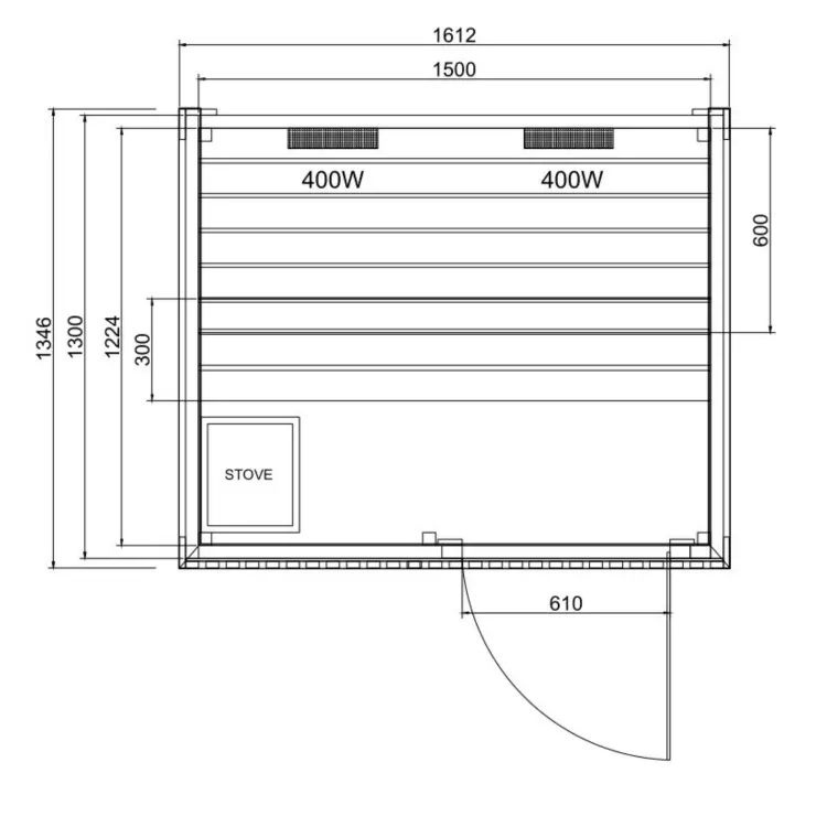 TRONDHEIM M Sauna zewnętrzna dla 2 osób FA10160 SANOTECHNIK
