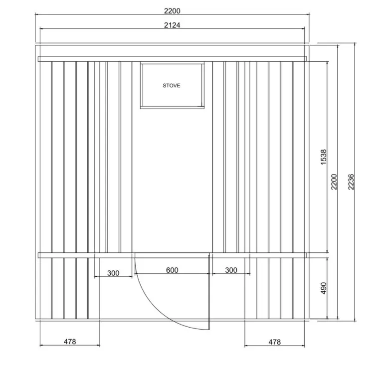 LIETO Sauna zewnętrzna dla 6 osób F60300 SANOTECHNIK