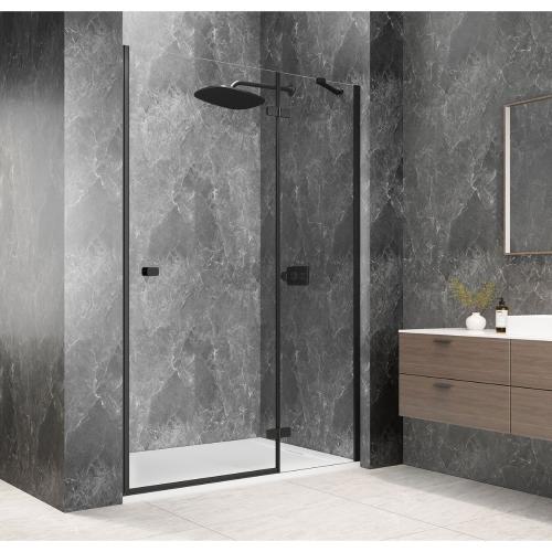 GLOBE BLACK drzwi prysznicowe do wnęki 900 mm, szkło czyste, prawe GB1090RB