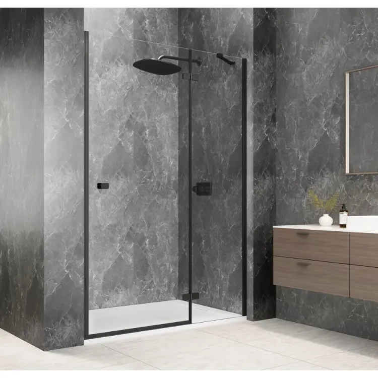 GLOBE BLACK drzwi prysznicowe do wnęki 900 mm, szkło czyste, prawe GB1090RB
