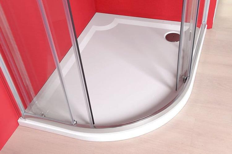RIVA Brodzik kompozytowy półokrągły, prawy R55 120x90 cm GR12090R aranzacja