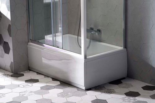 PLAIN NIKA Obudowa narożna do brodzika DEEP, lewa 100x75 cm 83626/89746