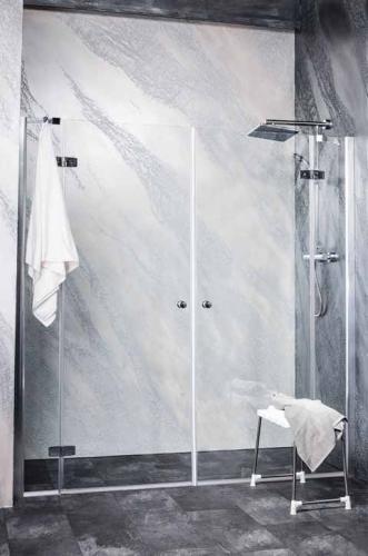 SYMPHONY Drzwi prysznicowe do wnęki skrzydłowe 150x195 cm M1280LM1281R