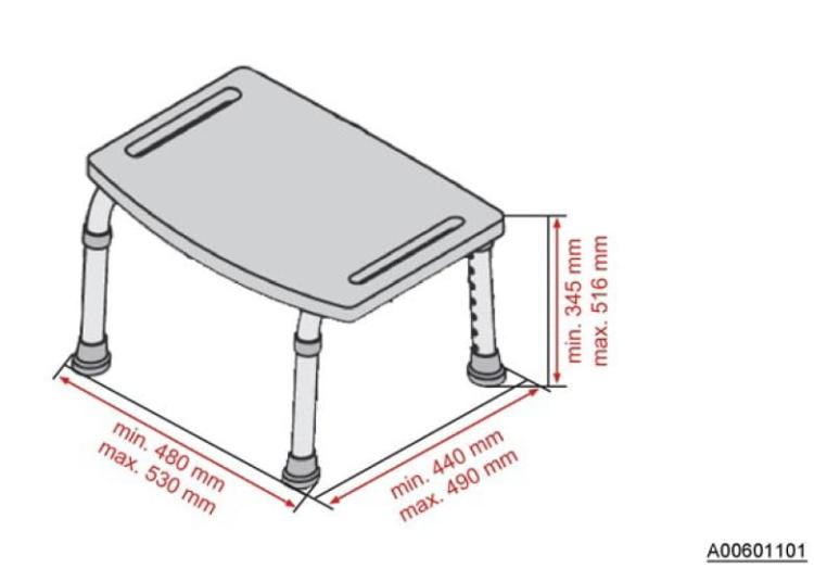 Taboret z regulowaną wysokością A00601101