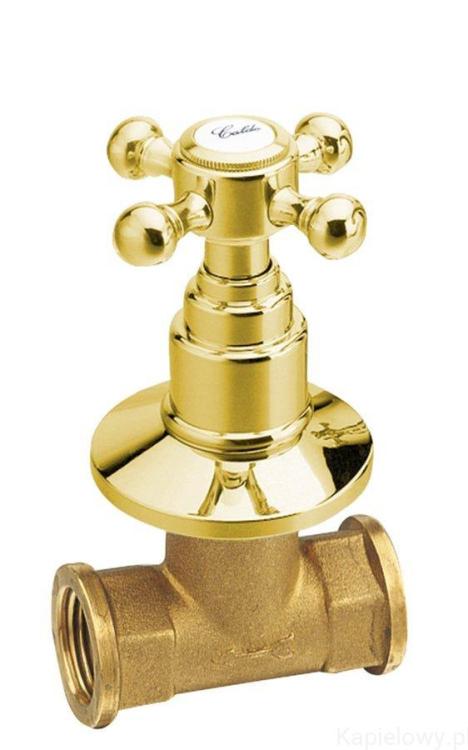 ANTEA Zawór podtynkowy 1/2" do ciepłej wody, złoto 3055H
