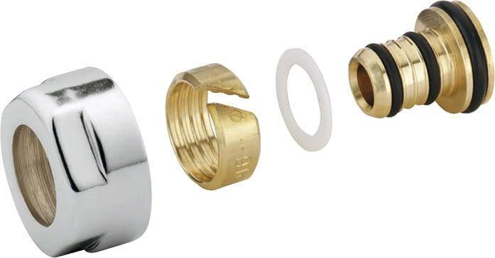 Złączka zaworu grzejnikowego do Alupex-u, chrom CP6020