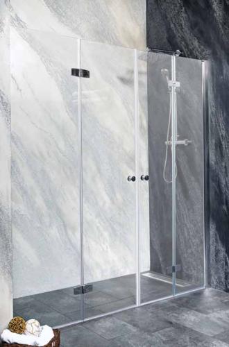 DUET Drzwi prysznicowe do wnęki składane 180x195 cm M1290FLM12101FR