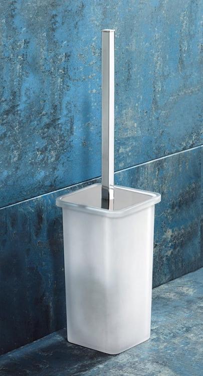GLAMOUR Szczotka WC chrom/szkło mleczne 573303