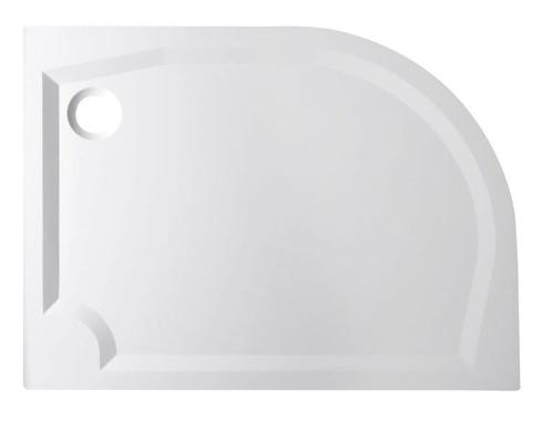 RIVA Brodzik kompozytowy półokrągły, prawy R55 100x80 cm GR10080R