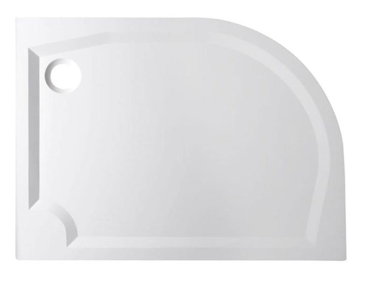 RIVA Brodzik kompozytowy półokrągły, prawy R55 100x80 cm GR10080R