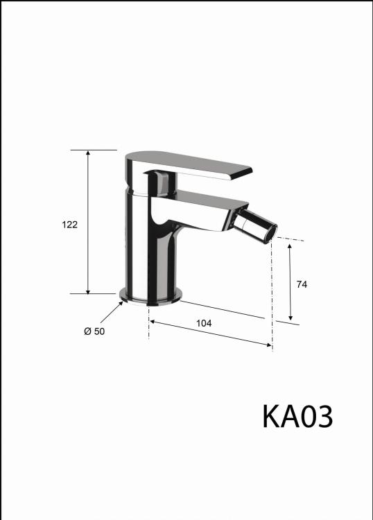 KAI Bateria bidetowa stojąca, chrom połysk KA03