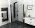 ZOOM BLACK Kabina prysznicowa narożna kwadratowa 90x90x200 cm ZL1290BZL3290B , czarny mat