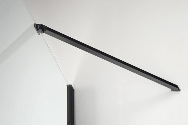 ZOOM BLACK Kabina prysznicowa narożna prostokątna 100x80x200 cm ZL1310BZL3280B , wspornik scianki