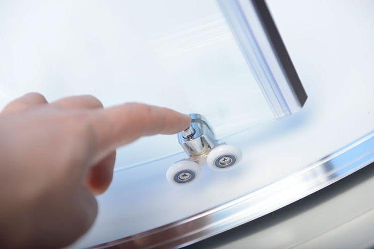 EASY kabina prysznicowa narożna półokrągła 80x80x190 cm EL2515 rolki