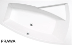 EVIA Wanna akrylowa asymetryczna 170x100 cm (prawa) 22611