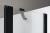 ZOOM BLACK Drzwi prysznicowe do wnęki skrzydłowe 140x200 cm ZL1314B, wspornik