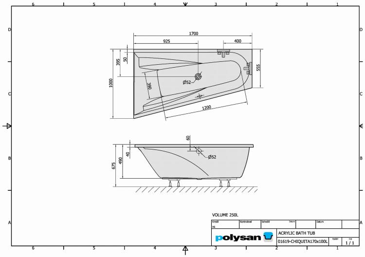 CHIQUITA Wanna akrylowa asymetryczna 170x100 cm (lewa) 91619 (01619) karta produktu