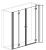 SYMPHONY Drzwi prysznicowe do wnęki skrzydłowo-składane 200x195 cm M12121RM1290FL wymiary