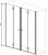 SMARTFLEX Drzwi prysznicowe do wnęki składane 180x195 cm D1280FLD12101FR sposób montażu