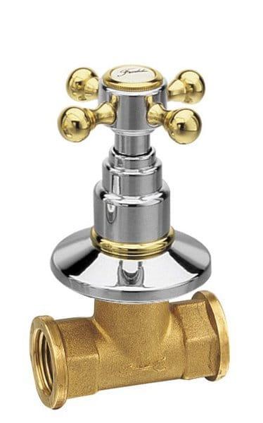 ANTEA Zawór podtynkowy 1/2" do zimnej wody, chrom/złoto 3052C