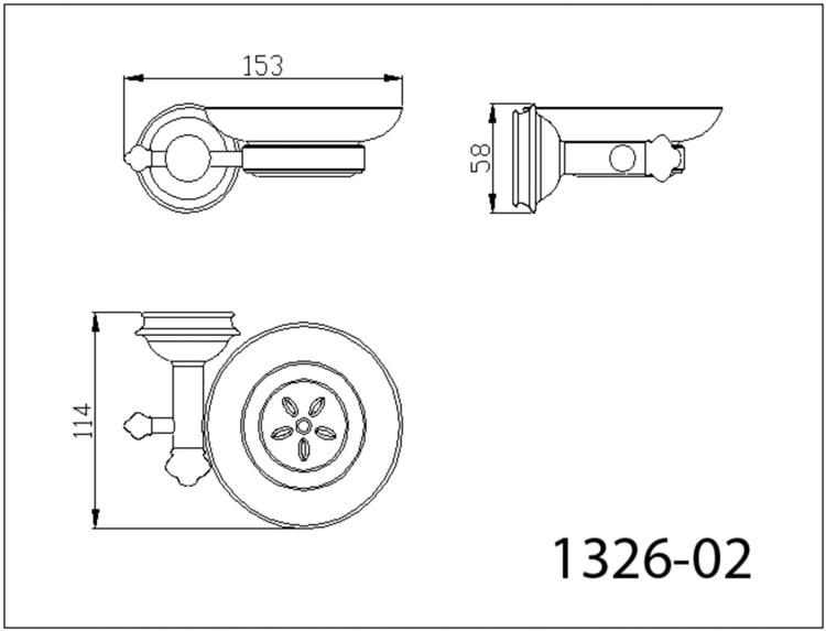 ASTOR Mydelniczka ceramiczna brąz 1326-02 wymiary