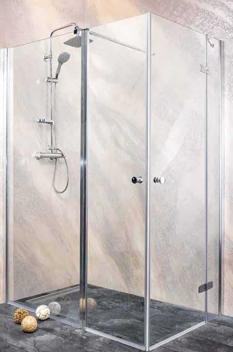 SYMPHONY Kabina prysznicowa narożna prostokątna, prawa 90x120x195 cm drzwi skrzydłowe M1291RMT120