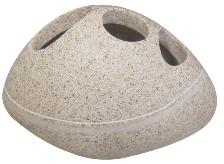 LITTLE ROCK Pojemnik na szczoteczki z konglomeratu Light 22190209