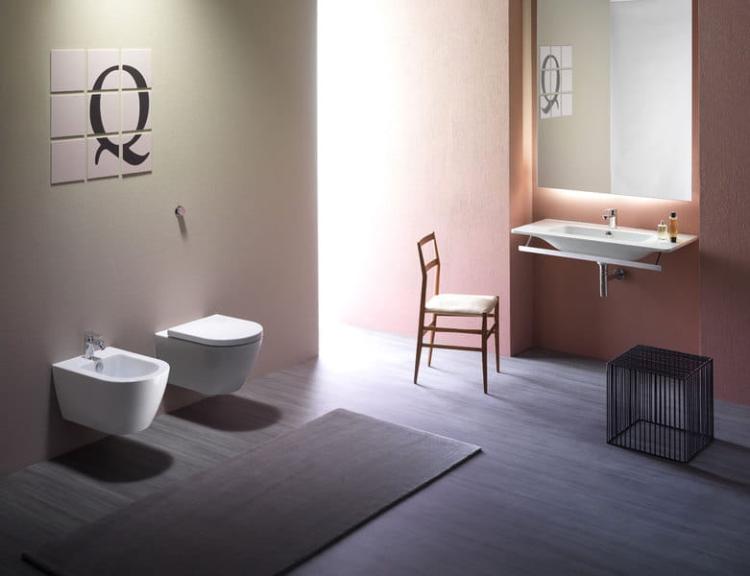 PURA Bidet ceramiczny podwieszany 36x50 cm 8864111 aranżacja