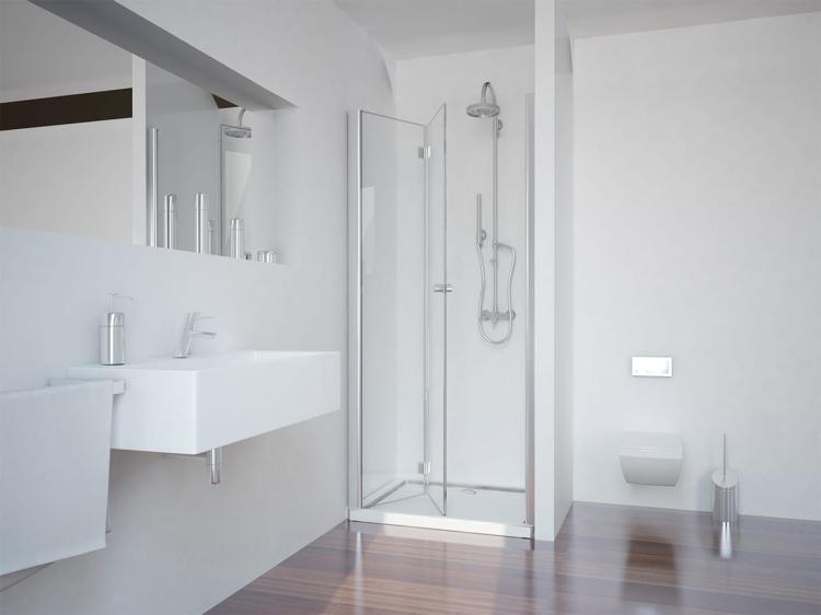 SMARTFLEX Drzwi prysznicowe do wnęki składane lewe 90x195 cm
