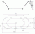 IO Wanna akrylowa owalna 180x85 cm 16611 rysunek techniczny