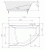 TANDEM Wanna akrylowa asymetryczna 170x130 cm (lewa) 96611  rysunek techniczny