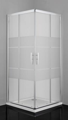 PRO-LINE Kabina prysznicowa narożna kwadratowa 80x80x200 cm sitodruk B80CSB80CS