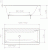 CLEO Wanna akrylowa prostokątna 180x80 cm 95611 rysunek techniczny