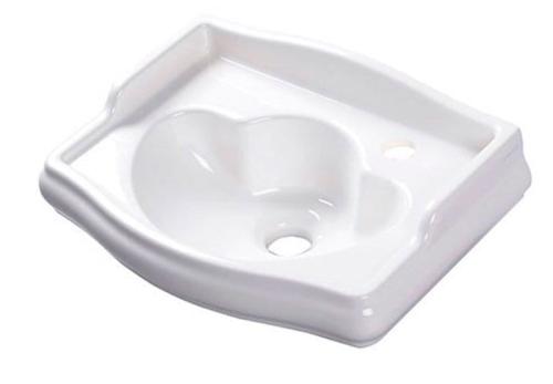 RETRO Umywalka ceramiczna bez przelewu, z otworem na baterię po prawej stronie 41x30 cm 103301DX