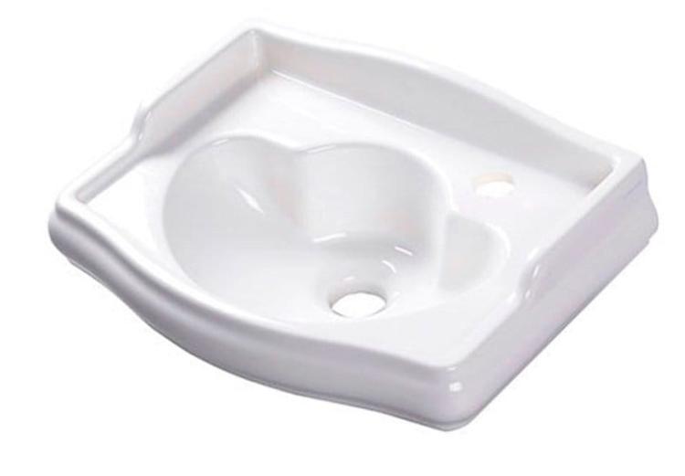 RETRO Umywalka ceramiczna bez przelewu, z otworem na baterię po prawej stronie 41x30 cm 103301DX